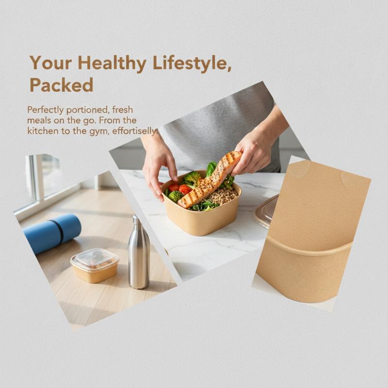 Meal Prep Delivery - Caixas de Almoço Descartáveis de Papel