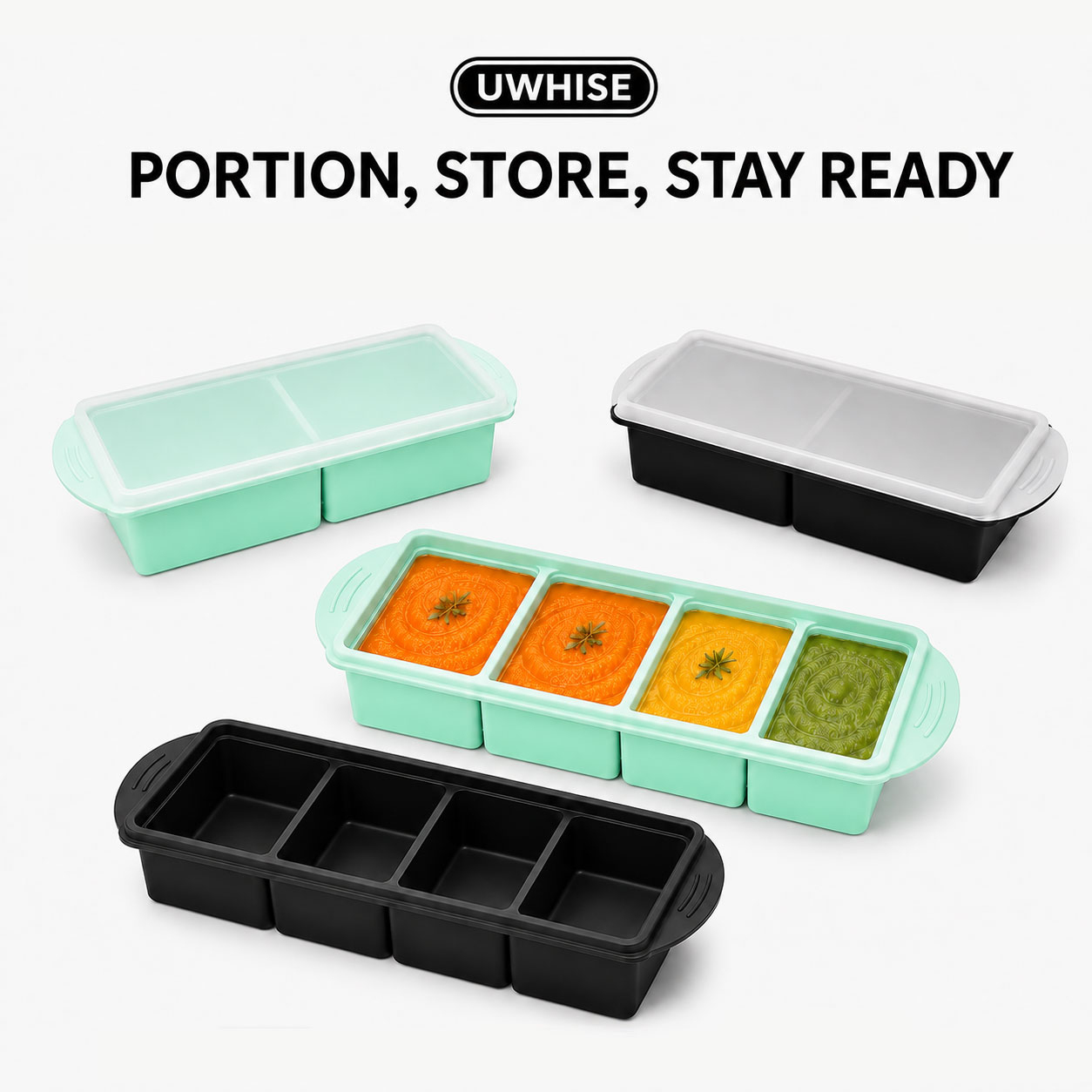 Uwhise Bandeja de Silicone par - Meal Prep Template avaliação e preço